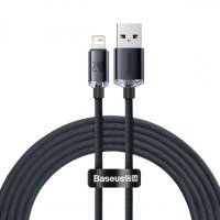 Кабель USB/Apple Lightning 2 м Baseus Crystal Shine 2.4 А чорний