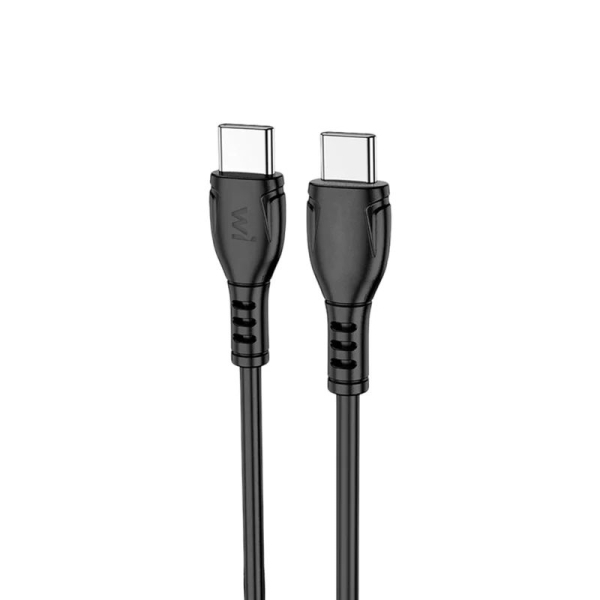 Кабель Wibrand Boa 60W PVC charging data cable C to C 1m Black new