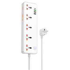 Мережевий подовжувач HOCO AC14A Rico 5-position socket(PD30W/1C3A) White new