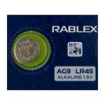 Батарейка кругла (таблетка) Rablex AG9 LR45 лужна