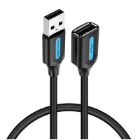 / Кабель Vention USB 2.0 A Male to A Female Extension Cable 1.5M black PVC Type (CBIBG) new