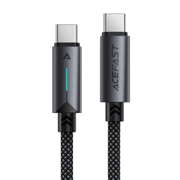 Кабель ACEFAST C19-03, Type-C to Type-C, 60W, 1.2m, Nylon Braid, Aluminum Alloy connectors, Black ne