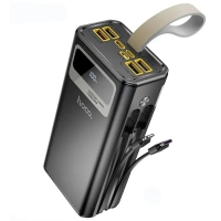 Універсальна мобільна батарея 30000 mAh Hoco DB58 Plentiful 22.5 W повербанк з дисплеєм чорний new