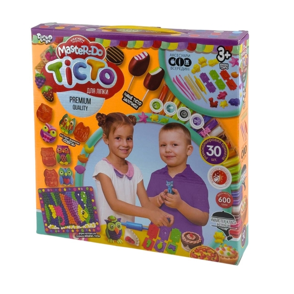 Набір творчості тісто для ліплення 30 кольорів Danko Toys ТМD-03-06U застигаючий