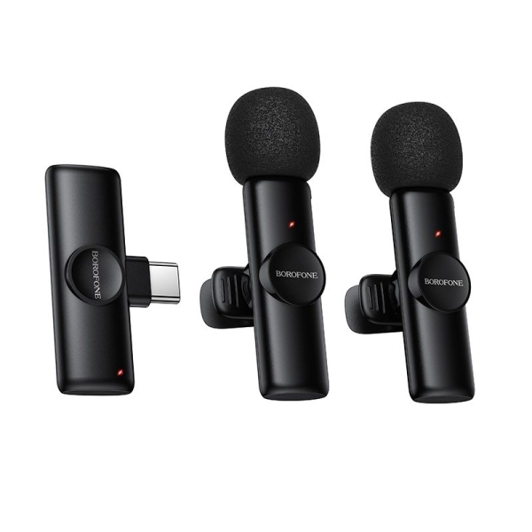 Бездротова мікрофонна система BOROFONE BFK16A Winner dual-mic (Type-C) Black new