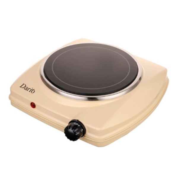 Настільна електроплита інфрачервона 1 конфорка Dario DHP121B метал 1200 Вт бежевий
