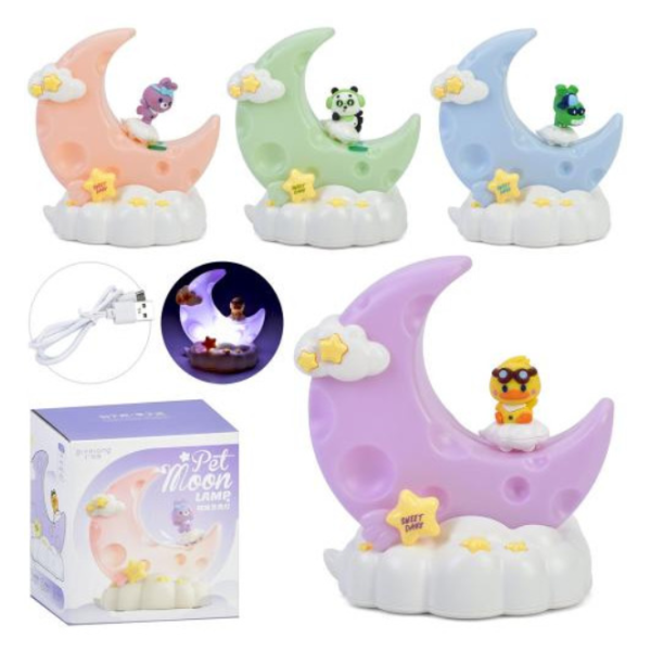 Нічник GL318 (30шт) тварина на місяці new