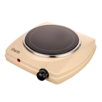Настільна електроплита інфрачервона 1 конфорка Dario DHP121B метал 1200 Вт бежевий