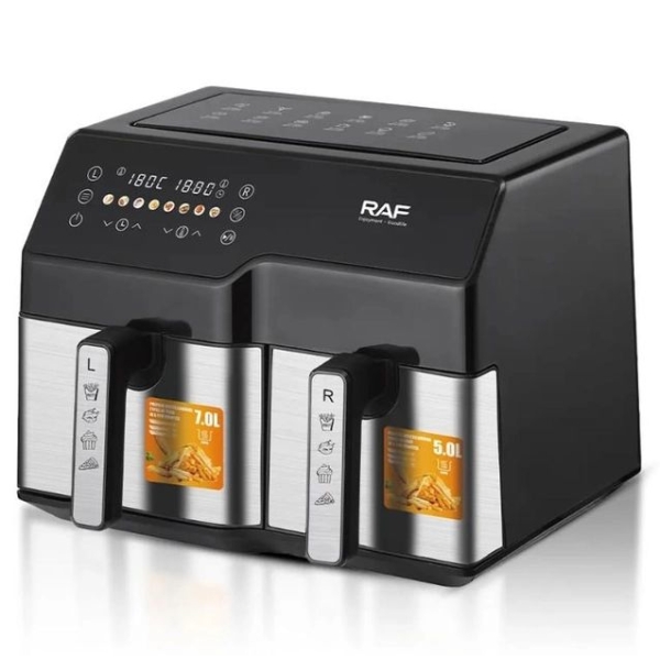 Аерогриль-фритюрниця мультипіч RAF R5342 подвійна безмасляна 2500 Вт 5 л 7л