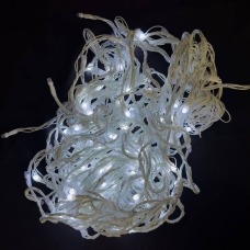 Світлодіодна гірлянда-завіса білий дріт 360 LED SOFI кулька маленька матова 3 х 3 м 8 режимів білий