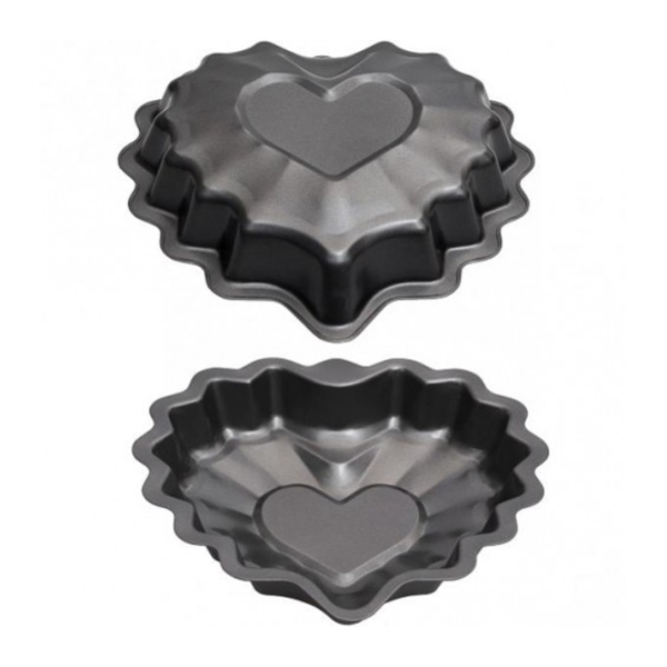 / Форма металева серце фігурне FM-12 25*24.5*5см, чорний