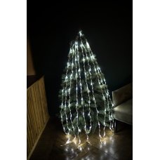 / Світлодіодна гірлянда завіса-водоспад прозорий дріт 3 м х 1.5 м Euro Led 320 LED 8 режимів білий