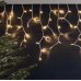 / Світлодіодна гірлянда-бахрома дощик білий дріт 120 LED Magic Lights 3 м вулична теплий білий / Світлодіодна гірлянда-бахрома дощик білий дріт 120 LED Magic Lights 3 м вулична теплий білий