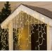 / Світлодіодна гірлянда-бахрома дощик білий дріт 120 LED Magic Lights 3 м вулична теплий білий / Світлодіодна гірлянда-бахрома дощик білий дріт 120 LED Magic Lights 3 м вулична теплий білий
