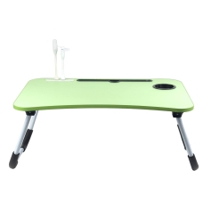 Столик-підставка для ноутбука USB з ліхтариком та вентилятором 60 х 40 х 26 см салатовий