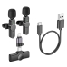 Мікрофон конденсаторний петличний 2 шт BOROFONE BFK12 Trophy Apple Lightning+Type-C для смартфона Bluetooth чорний Мікрофон конденсаторний петличний 2 шт BOROFONE BFK12 Trophy Apple Lightning+Type-C для смартфона Bluetooth чорний