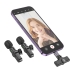 Мікрофон конденсаторний петличний 2 шт BOROFONE BFK12 Trophy Apple Lightning+Type-C для смартфона Bluetooth чорний Мікрофон конденсаторний петличний 2 шт BOROFONE BFK12 Trophy Apple Lightning+Type-C для смартфона Bluetooth чорний