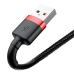 Кабель USB/Apple Lightning 0.5 м Baseus Cafule Cable 2.4 А чорний з червоним
