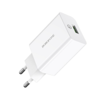 / Мережевий зарядний пристрій BOROFONE BA21A Long journey single port QC3.0 charger USB White new