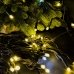 Світлодіодна гірлянда-нитка вулична чорний дріт 120 LED Euro Led ліхтарики біле мерехтіння 10 м жовтий