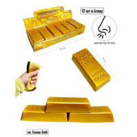 Іграшка антистрес сквіш 13 см Gold 107960 ароматизований золотистий new