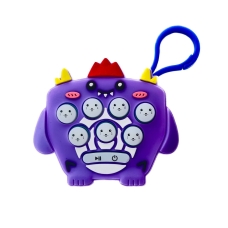 Іграшка брелок Поп-Іт міні електронна приставка №14 фіолетовий з білим