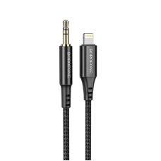 Аудiокабель Apple Lightning/3.5 мм AUX 1 м BOROFONE BL7 Digital Audio чорний