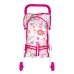 Іграшкова коляска для ляльок 43 х 38 х 27 см 899K-1E зі світловими ефектами рожевий
