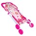 Іграшкова коляска для ляльок 43 х 38 х 27 см 899K-1E зі світловими ефектами рожевий
