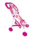 Іграшкова коляска для ляльок 43 х 38 х 27 см 899K-1E зі світловими ефектами рожевий