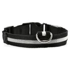 Нашийник текстильний з підсвіткою для собак L 50 см від батарейки чорний