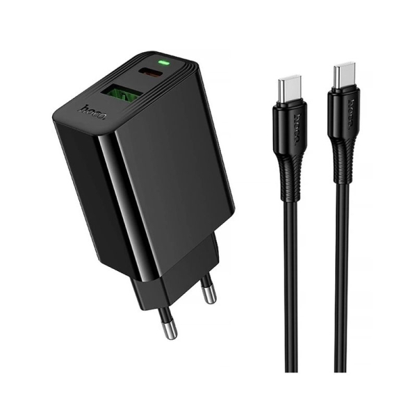 Мережевий зарядний пристрій HOCO CS95A Leader PD30W+QC3.0 charger set(C to C) Black new