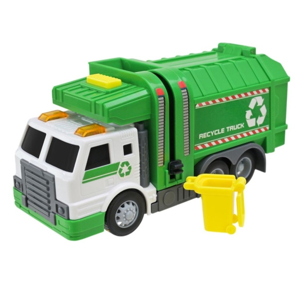 Іграшковий сміттєвоз Автопром 8000 світлові та звукові ефекти пластик 15 см зелений
