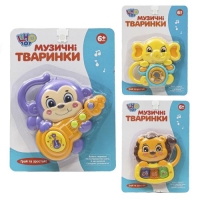 Брязкальце 12 см Музичні тваринки Limo Toy 855-58-59-60-61A звукові ефекти new
