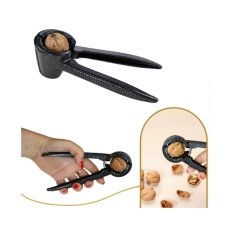 / Конусний горіхокол з ребристими ручками металевий, 18.5 см, темний