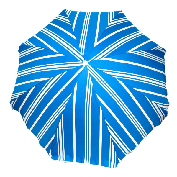 Пляжна садова парасолька 1.8 м ProBeach Смужки Anti-UV з нахилом та чохлом синій