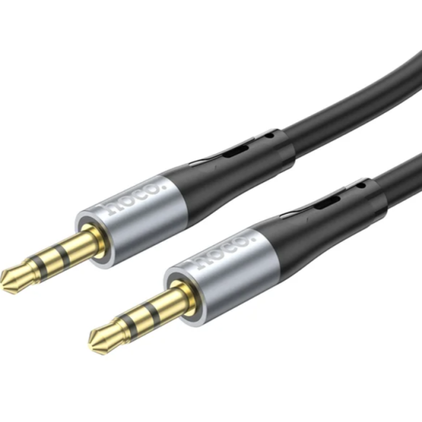 Аудіокабель HOCO UPA22 3.5mm male to 3.5mm male, silicone, 1m, Black new