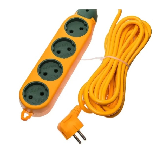 / Подовжувач двосторонній на 8 гнізд  5 метрів 2008-5 помаранчевий