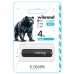 Флеш пам'ять USB 4 GВ Wibrand Grizzly USB 2.0 чорний