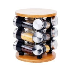 Набір для спецій Empire EM-3188 Карло скло 12 ємностей коричневий new