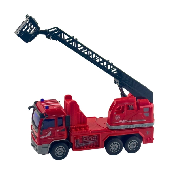 Пожежна машина на радіокеруванні 21 см YB296 на акумуляторі світлові та звукові ефекти червоний