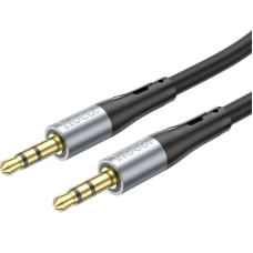 Аудіокабель HOCO UPA22 3.5mm male to 3.5mm male, silicone, 1m, Black new