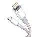 Кабель Type-C/Apple Lightning 2 м Baseus High Density Braided 20 Вт білий Кабель Type-C/Apple Lightning 2 м Baseus High Density Braided 20 Вт білий