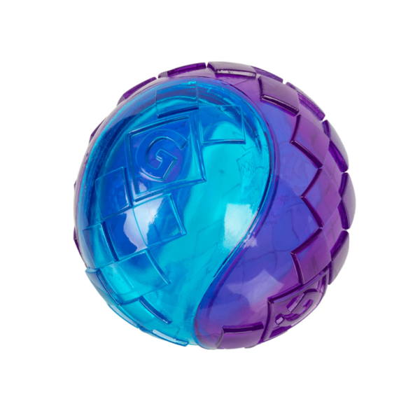 Жувальна іграшка для собак М'яч з пищалкою Gigwi Ball 2326 8 см фіолетовий з блакитним