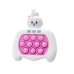 Іграшка Поп-Іт електронна приставка зайчик білий з рожевим