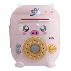Скарбничка-сейф Свинка YY-47J-K-L-I 20 х 17 см електронна з кодовим замком та відбитком пальця рожевий