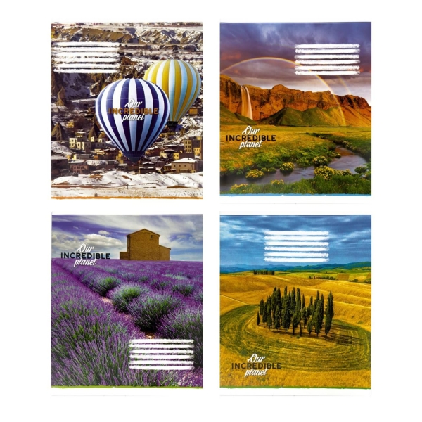 Зошит 60 аркушів клітинка # Поліграфіст 846 Our Planet