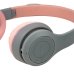 Навушники дитячі бездротові накладні MDR P47 LED FM MP3 Bluetooth з вушками сірий з рожевим