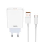 Зарядний пристрій з кабелем USB/Type-C 1 м XO L164 120 W білий