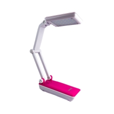 Настільна лампа LED AostWell 1019 з акумулятором складана 2 Вт білий з рожевим